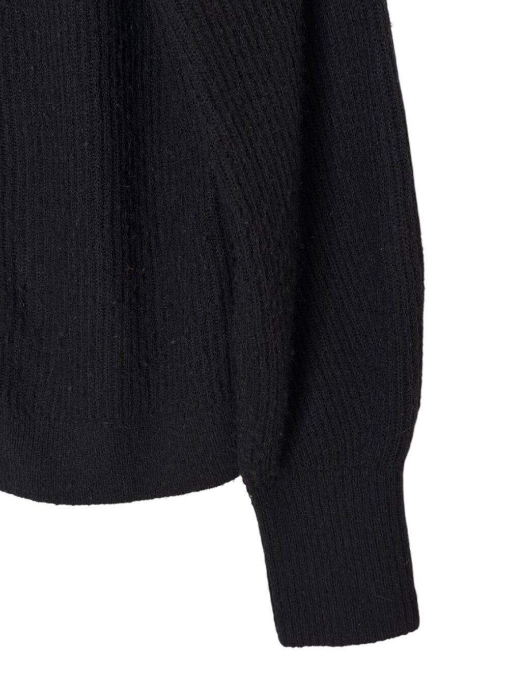 Quince Baby Alpaca Merino Wool Blend Cardigan Sweater V Neck Black M - Picture 4 of 8